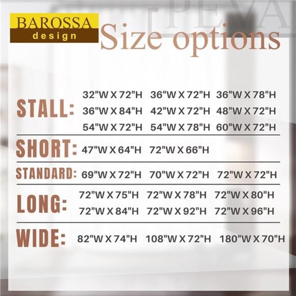 Clear Shower Curtain Liner Waterproof PEVA Bathroom Curtain Rustproof Grommets - Picture 7 of 8